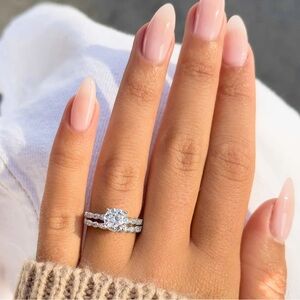 Modern Gents “The Sophia” and “The Forever” Round Engagement Ring Set